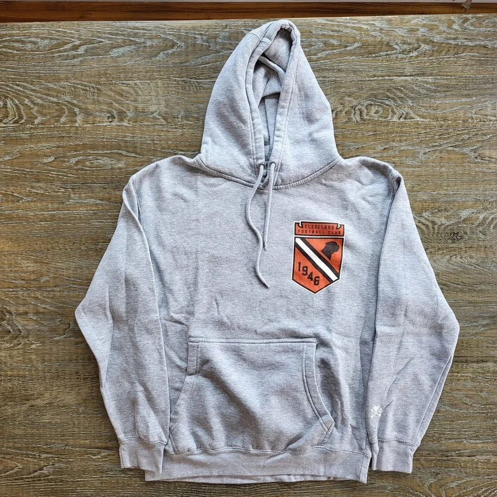 Cleveland Clothing Co Mens Gray Cleveland Football Club 1946 Hoodie Size M